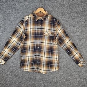 Legendary Whitetails- Men's‎ Cozy Comfort: Classic Brown & Blue Plaid Flannel
